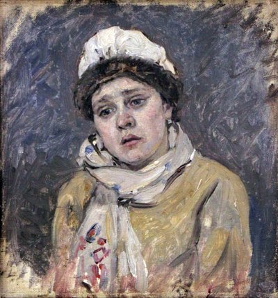 Esposa del arquero barbudo, Estudio para la pintura Mañana de la ejecución de los Strelitz, 1881 de Vasilij Ivanovic Surikov